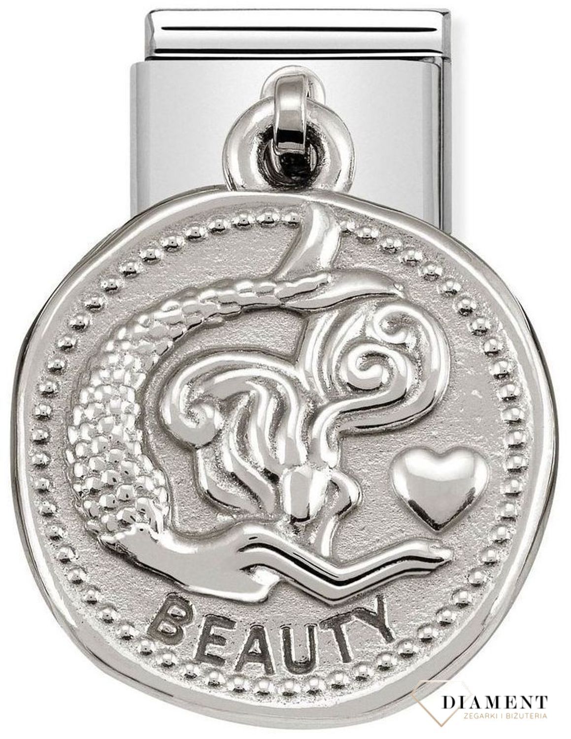 Nomination Link 925 zawieszka srebro 'Syrenka z napisem Piękno' 331804 03 biżuteria nomination nomination zawieszki nomination baza.jpg